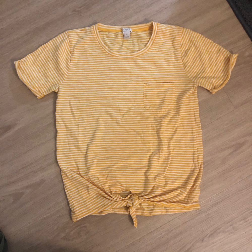 J. crew Striped Tie-Up Tee